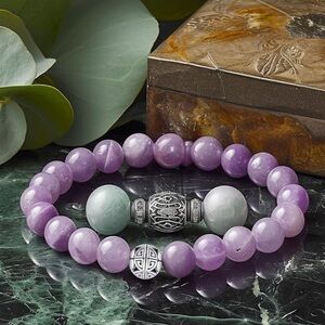 🆕New Healing Purple Chalcedony Gemstone  Bracelet 8mm